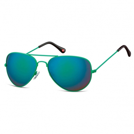 Okulary przeciwsłoneczne pilotki lustrzanki Montana MS96C zielone