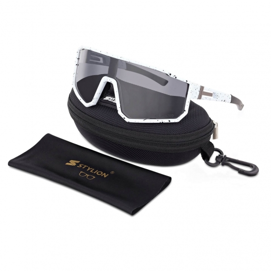 Sportowe okulary przeciwsłoneczne z polaryzacją i filtrem UV400 Białe POL-467