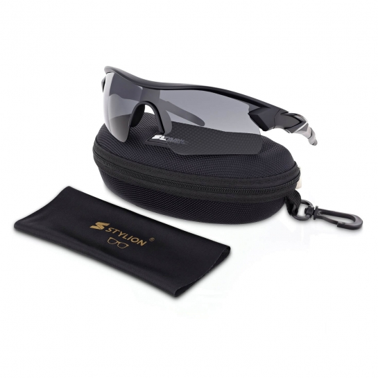 Sportowe okulary przeciwsłoneczne z polaryzacją i filtrem UV400 STZ-DR-27 czarne