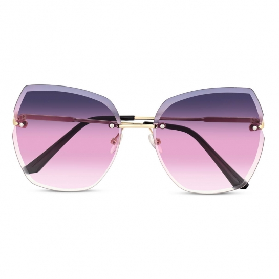 Damskie okulary przeciwsłoneczne glamour z filtrem UV400 STD-92 fioletowe