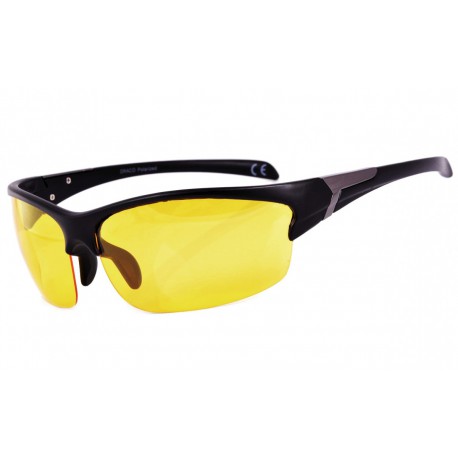 Sportowe okulary z dwoma soczewkami polaryzacyjnymi czarna i zolta - drs-50c2
