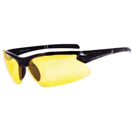 Sportowe okulary z dwoma soczewkami polaryzacyjnymi czarna i zolta - drs-51c1
