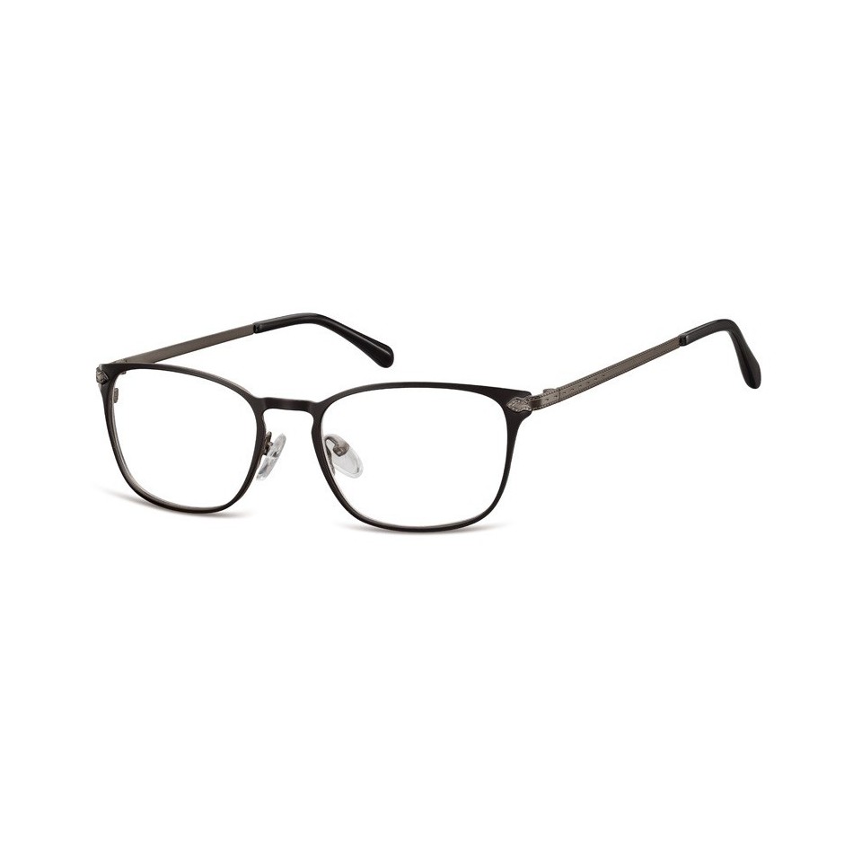 Oprawki okularowe kocie oczy damskie stalowe Sunoptic 991A grafitowo czarne