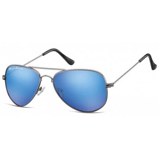 Niebieskie Pilotki okulary lustrzane aviator MS94C