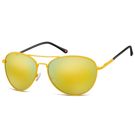 Zolte Aviatory okulary lustrzanki MS95G