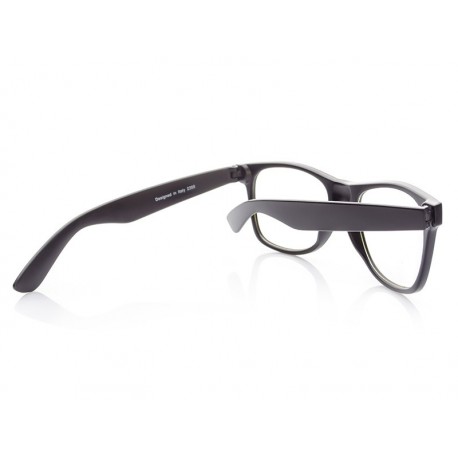 Okulary Nerdy zerówki  czarne matowe 0070