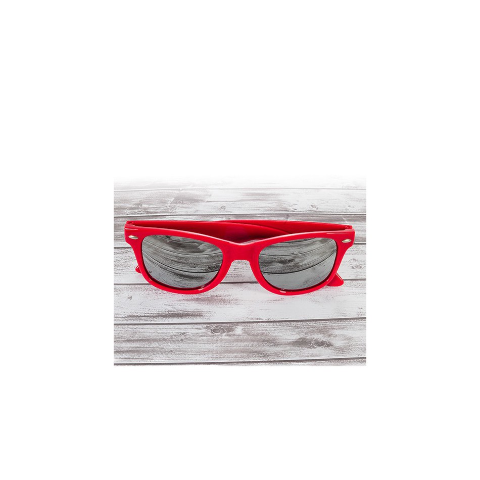 Okulary lustrzanki czerwone  nerdy  