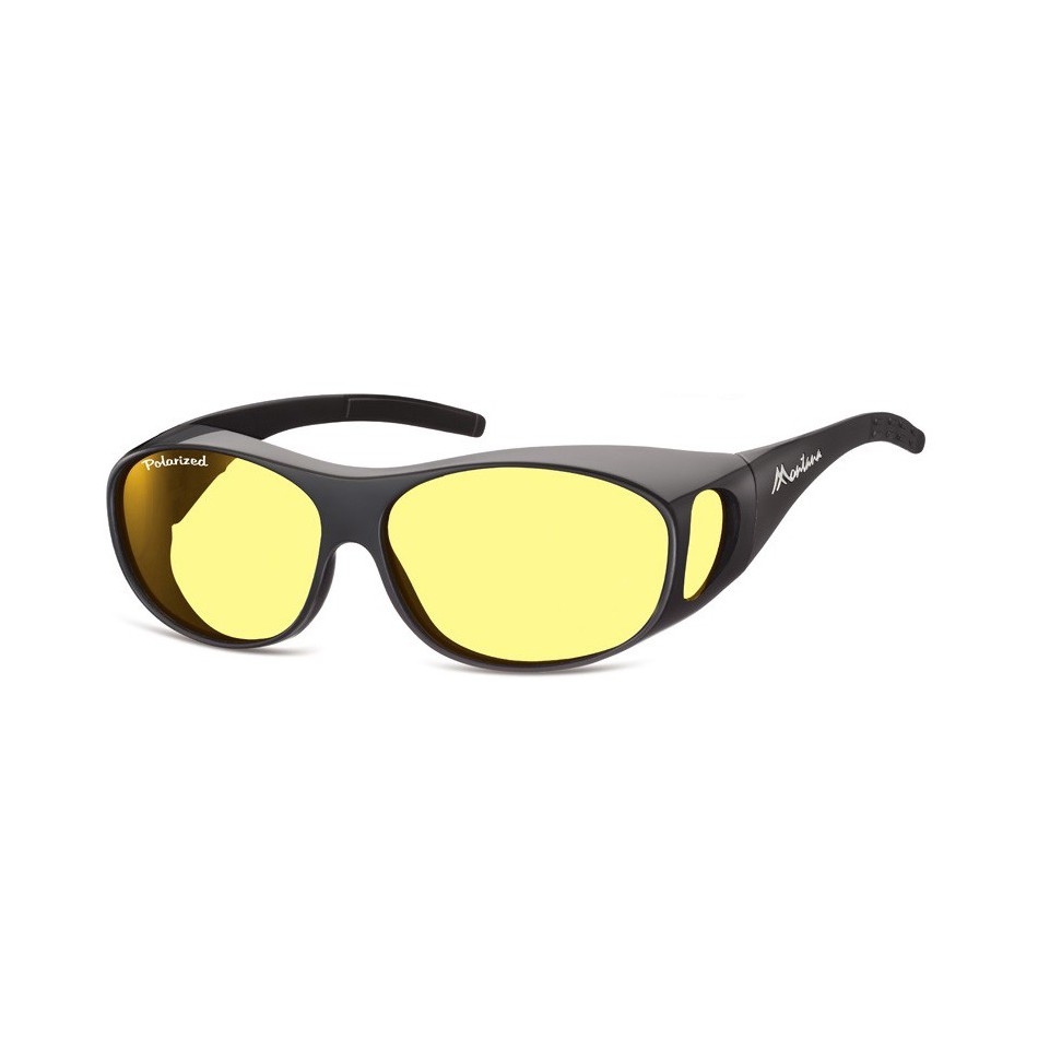 Żółte Okulary z Polaryzacją HD Fit Over dla Kierowców, nakładane na Korekcyjne FO1i