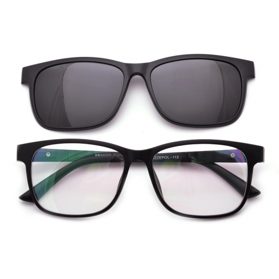 Nakładka polaryzacyjna na magnes + Oprawki okulary z filtrem okularowe z antyrefleksem 112C