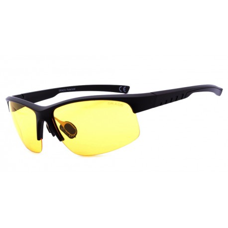 Okulary z dwoma soczewkami polaryzacyjnymi czarna i żółta - drs-55c2