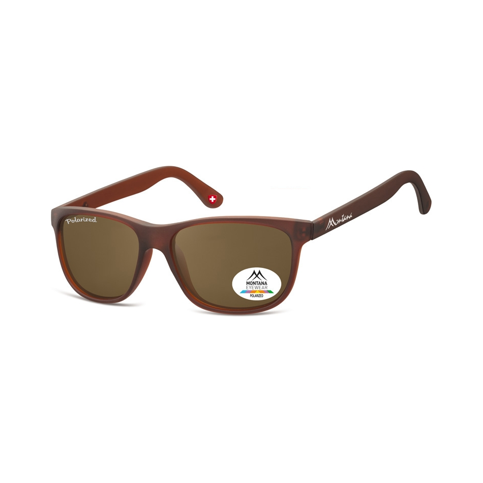 Okulary nerdy  Montana MP48F polaryzacyjne brązowe