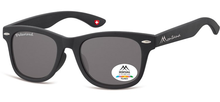 Okulary dziecięce nerdy  Montana 967 polaryzacyjne matowe czarne 