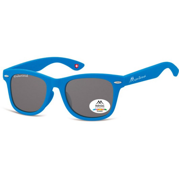 Okulary dziecięce nerdy  Montana 967C polaryzacyjne matowe niebieskie