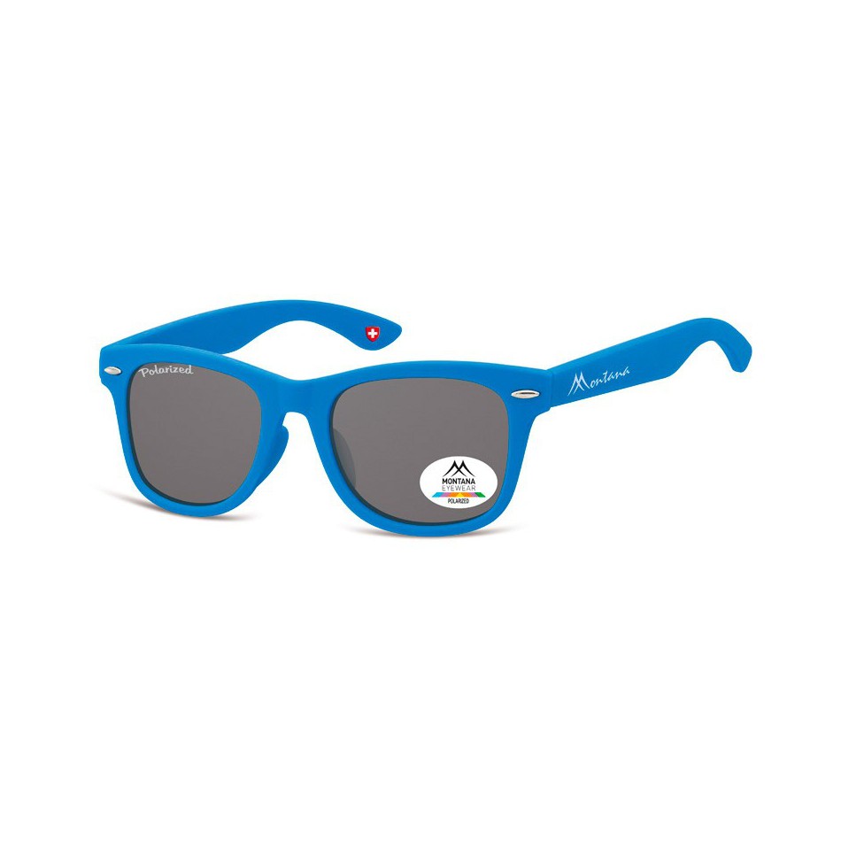 Okulary dziecięce nerdy  Montana 967C polaryzacyjne matowe niebieskie