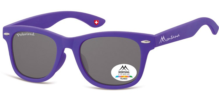Okulary dziecięce nerdy  Montana 967F polaryzacyjne matowe fioletowe