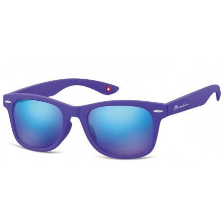 Okulary przeciwsłoneczne Lustrzanki dziecięce nerdy  Montana 965F fioletowe matowe