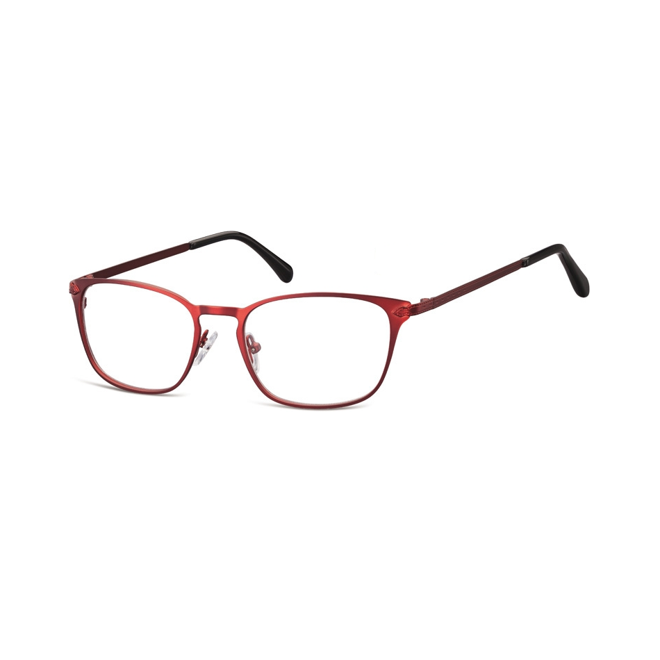 Oprawki okularowe kocie oczy damskie stalowe Sunoptic 991F czerwone