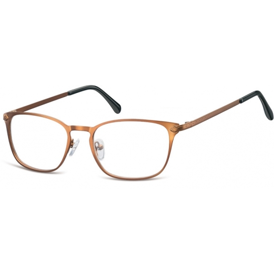 Oprawki okularowe kocie oczy damskie stalowe Sunoptic 991G brązowe