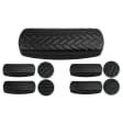Czarne Pikowane Etui na okulary wzór ZYGZAK ekoskóra STHC-99B