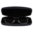 Czarne etui na okulary w kratę STHC-97