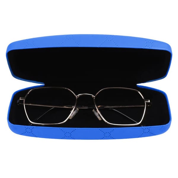 Niebieskie etui na okulary w kratę STHC-97A