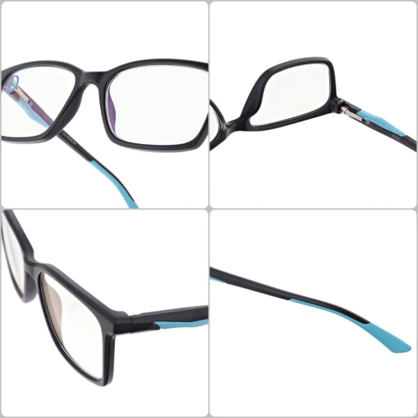 Męskie okulary +1.00 do czytania i komputera Blue Light ST338 czarne