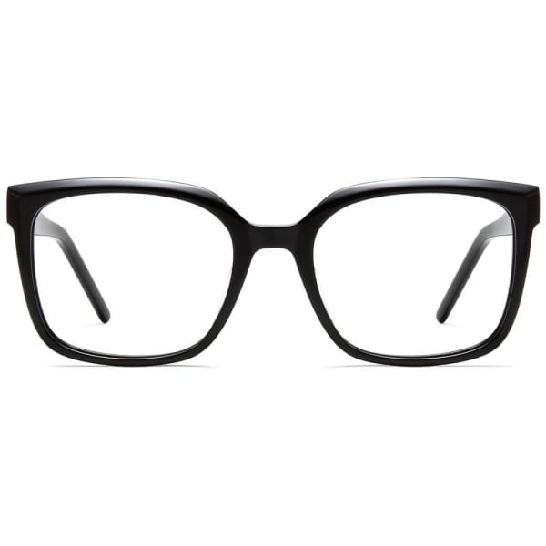 Damskie okulary acetatowe oprawki korekcyjne zerówki kwadratowe AC379 czarne