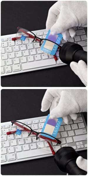 Męskie okulary +0.75 do czytania i komputera Blue Light+Antyrefleks STL281 czarny/czerwony