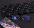 Męskie okulary +3.50 do czytania i komputera Blue Light+Antyrefleks STL281A czarny/grafitowy