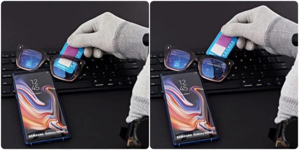 Damskie okulary +0.25 do czytania i komputera z filtrem Blue Light STL286 szary/fiolet