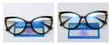 Okulary kocie do komputera damskie z filtrem Blue Light zerówki 2563-8 czarny/bezbarwny
