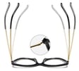 Okulary kocie do komputera damskie z filtrem Blue Light zerówki 2563-8 czarny/bezbarwny
