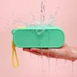 Silikonowe etui na okulary z poręcznym uchwytem ET-141F zielone