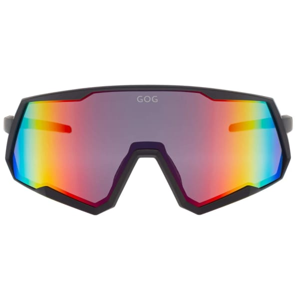 Duże okulary przeciwsłoneczne sportowe GOG E608-2 czarny/tęczowy