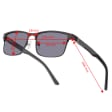 Przyciemniane okulary +2.00 do czytania męskie SPM41 szary/czarny