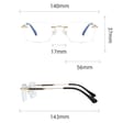 Bezramkowe okulary zerówki do komputera z filtrem Blue Light 25188B złoty/granat