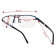 Męskie okulary PREMIUM +1.00 do czytania i komputera Blue Light+Antyrefleks STL260 granat