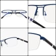 Męskie okulary PREMIUM +1.25 do czytania i komputera Blue Light+Antyrefleks STL260 granat