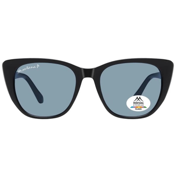 Damskie okulary przeciwsłoneczne z polaryzacją kocie oczy MP173D w kat. 2 czarny/błękit