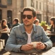 Męskie okulary przeciwsłoneczne z polaryzacją pilotki MP174D panterka/brąz