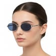 Damskie okulary fotochromowe kat.2-3 przeciwsłoneczne STLF-06D srebrny/niebieski