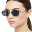 Damskie okulary fotochromowe kat.1-3 przeciwsłoneczne STLF-06E srebrny/szary