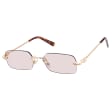 Damskie okulary fotochromowe kat.1-3 przeciwsłoneczne bezramkowe STLF-05 złoty/szary