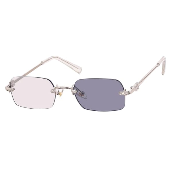 Damskie okulary fotochromowe kat.1-3 przeciwsłoneczne bezramkowe STLF-05B srebrny/szary