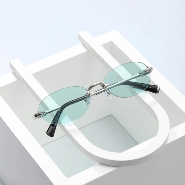 Damskie okulary fotochromowe kat.1-2 przeciwsłoneczne bezramkowe STLF-04B srebrny