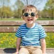 Dziecięce 2-4 lata gumowe okulary przeciwsłoneczne polaryzacyjne POL-JR-76 ciemna zieleń