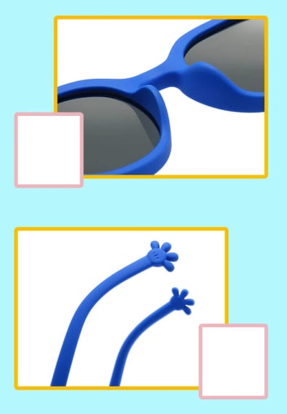 Dziecięce 2-4 lata gumowe okulary przeciwsłoneczne polaryzacyjne POL-JR-76F jasna mięta
