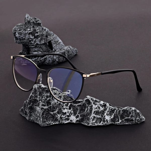 Damskie okulary +3.25 do czytania i komputera z filtrem Blue Light STL277 czarny/złoty