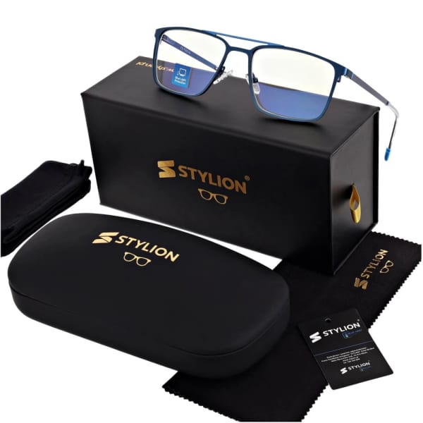 Męskie oprawki okulary pod korekcję PREMIUM STL280 niebieskie