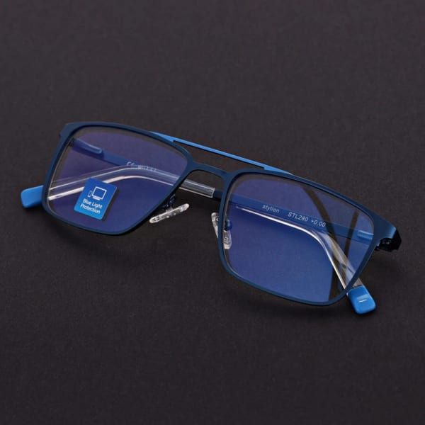 Męskie oprawki okulary pod korekcję PREMIUM STL280 niebieskie